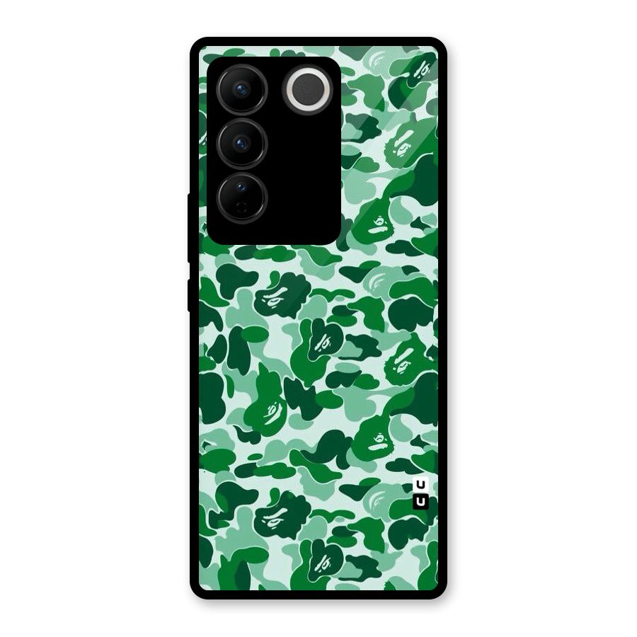 Colorful Camouflage Glass Back Case for Vivo V27