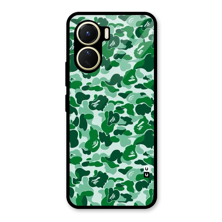 Colorful Camouflage Glass Back Case for Vivo Y16