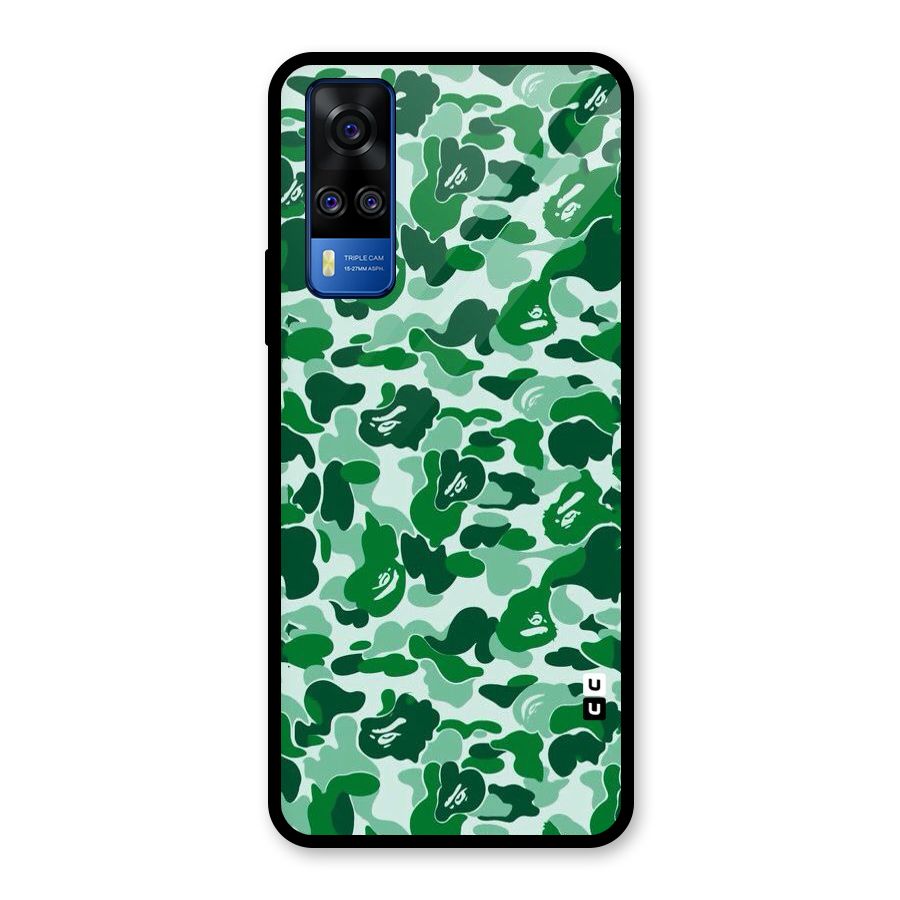 Colorful Camouflage Glass Back Case for Vivo Y31