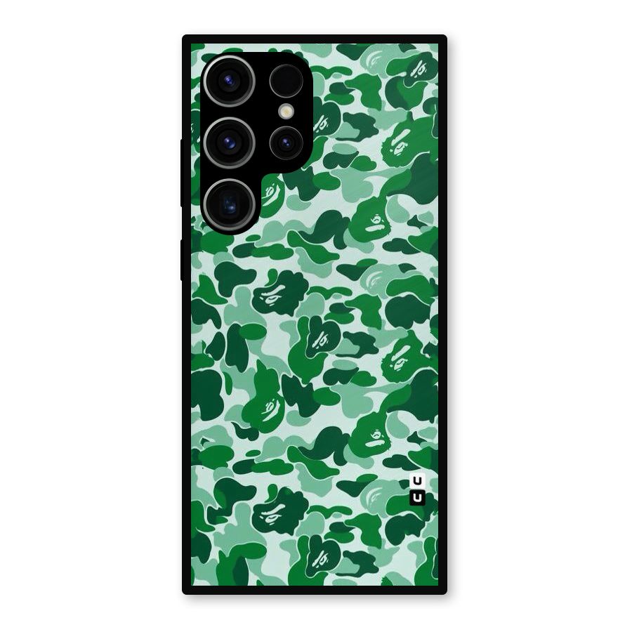 Colorful Camouflage Metal Back Case for Galaxy S23 Ultra