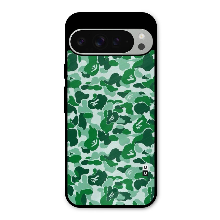 Colorful Camouflage Metal Back Case for Google Pixel 9 Pro XL