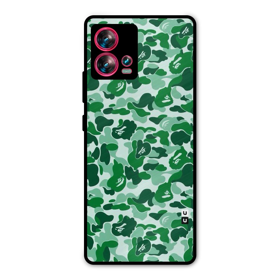 Colorful Camouflage Metal Back Case for Motorola Edge 30 Fusion