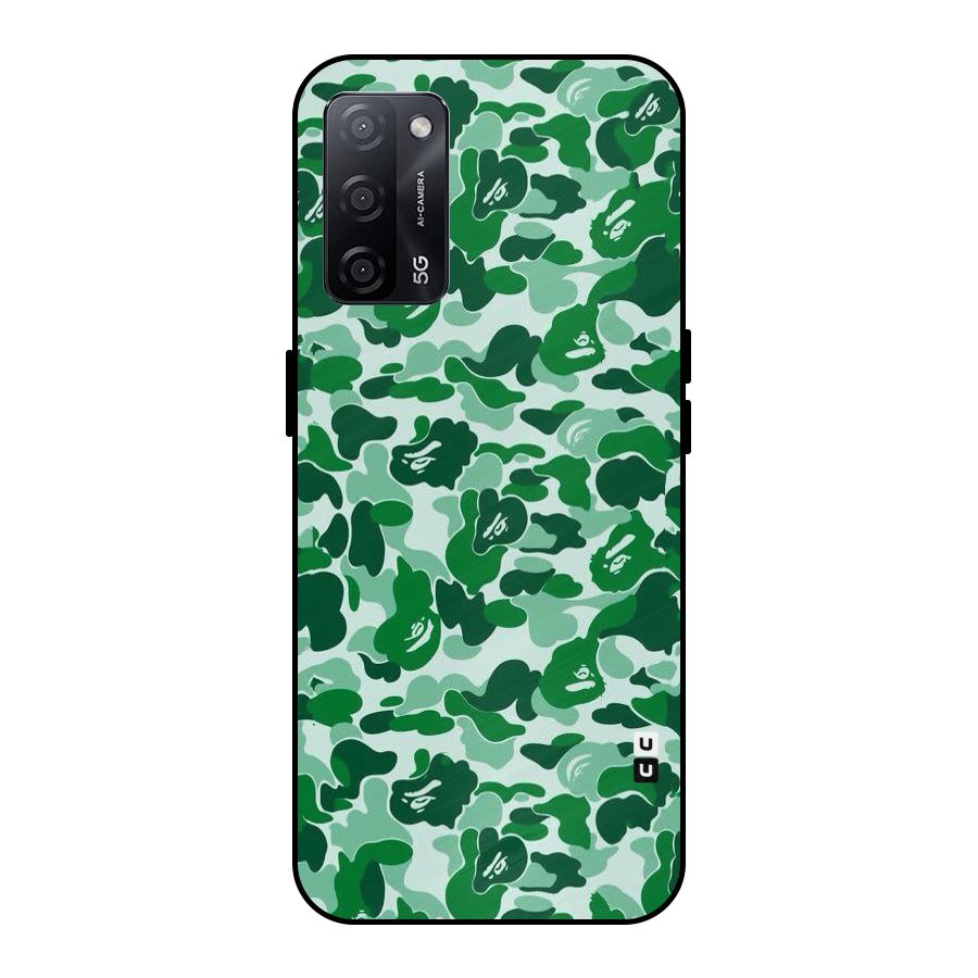 Colorful Camouflage Metal Back Case for Oppo A53s 5G