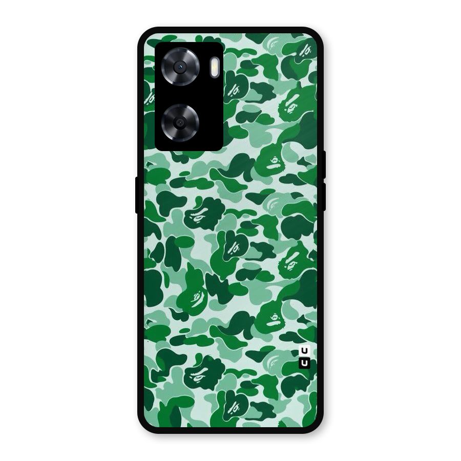 Colorful Camouflage Metal Back Case for Oppo A57 2022