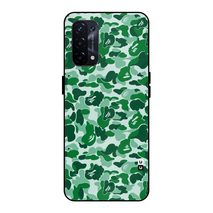 Colorful Camouflage Metal Back Case for Oppo A74 5G