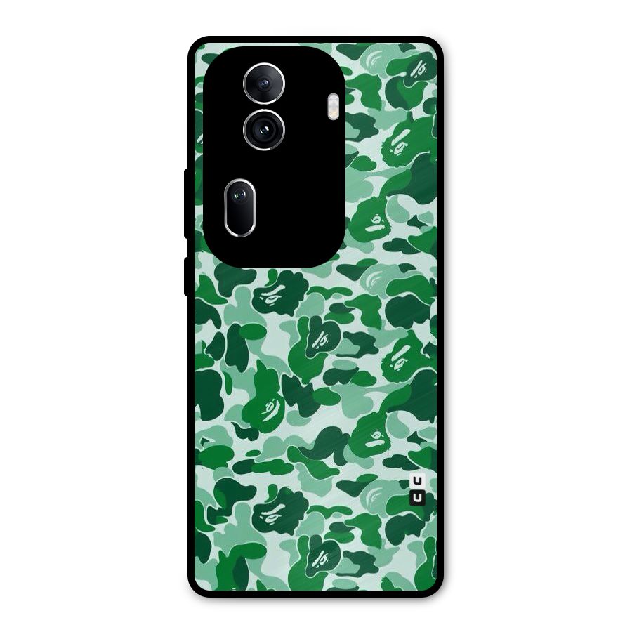 Colorful Camouflage Metal Back Case for Oppo Reno11 Pro 5G