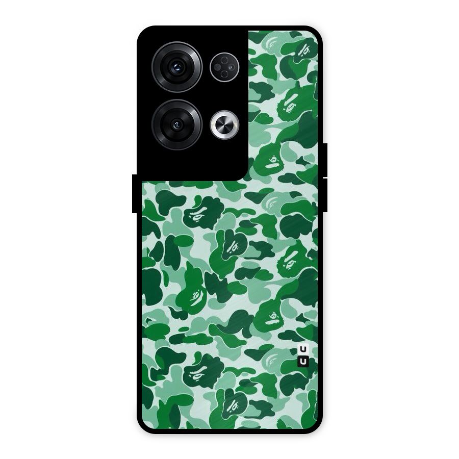 Colorful Camouflage Metal Back Case for Oppo Reno8 Pro 5G