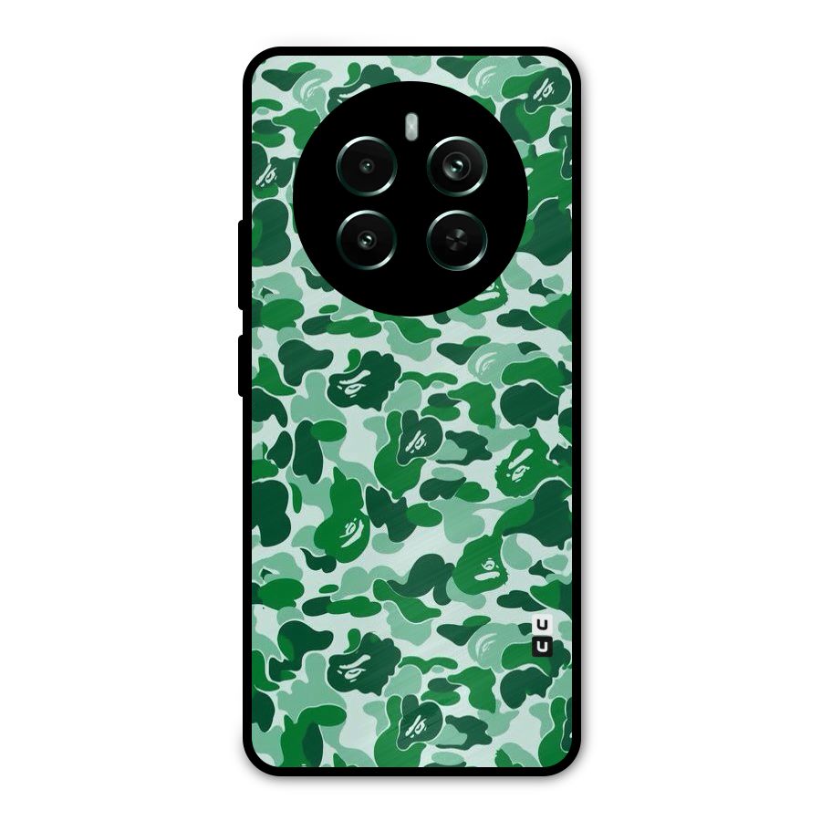 Colorful Camouflage Metal Back Case for Realme 12 Pro Plus