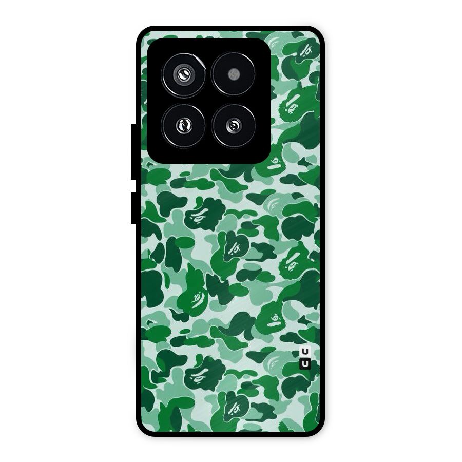 Colorful Camouflage Metal Back Case for Xiaomi 14 Pro