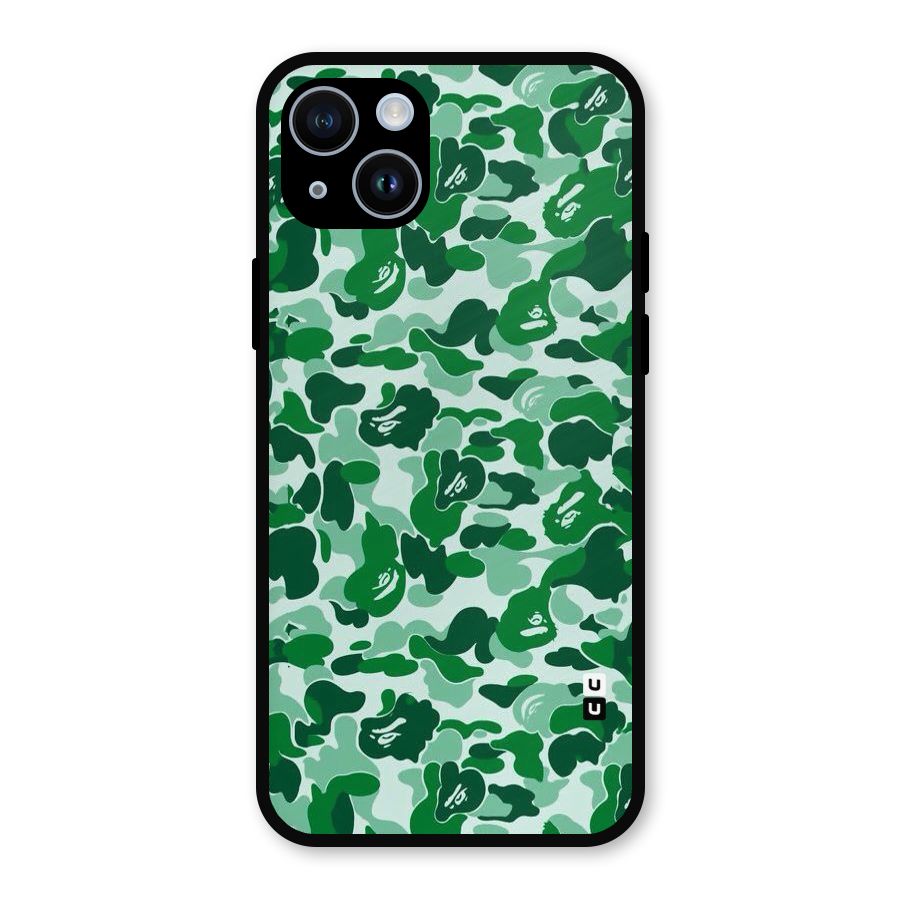 Colorful Camouflage Metal Back Case for iPhone 14