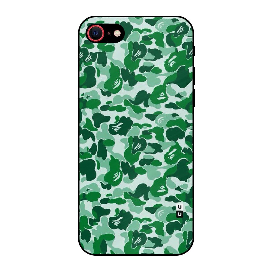 Colorful Camouflage Metal Back Case for iPhone SE 2022