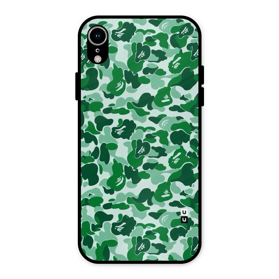 Colorful Camouflage Metal Back Case for iPhone XR