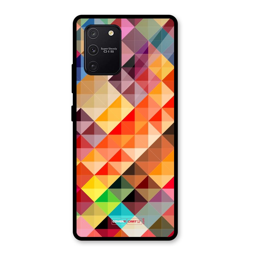 Colorful Cubes Glass Back Case for Galaxy S10 Lite