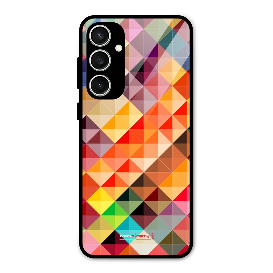 Colorful Cubes Glass Back Case for Galaxy S23 FE