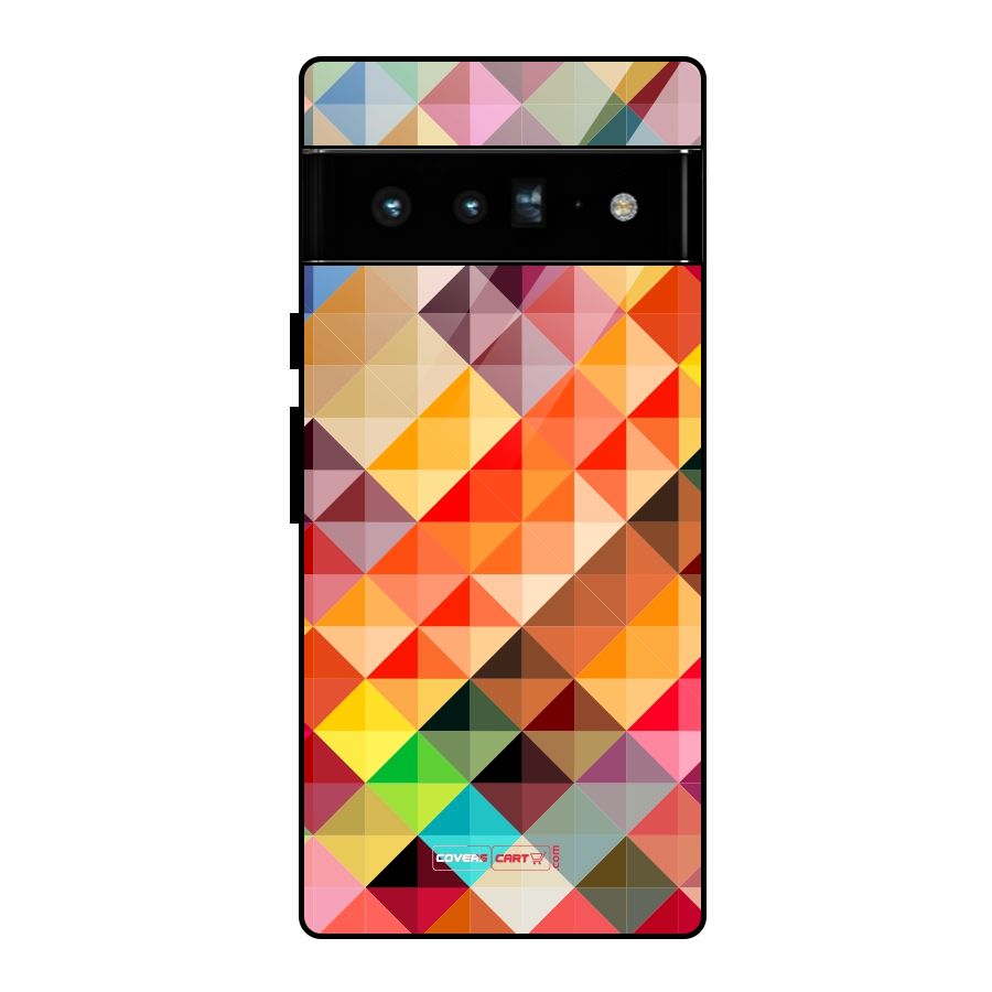 Colorful Cubes Glass Back Case for Google Pixel 6 Pro