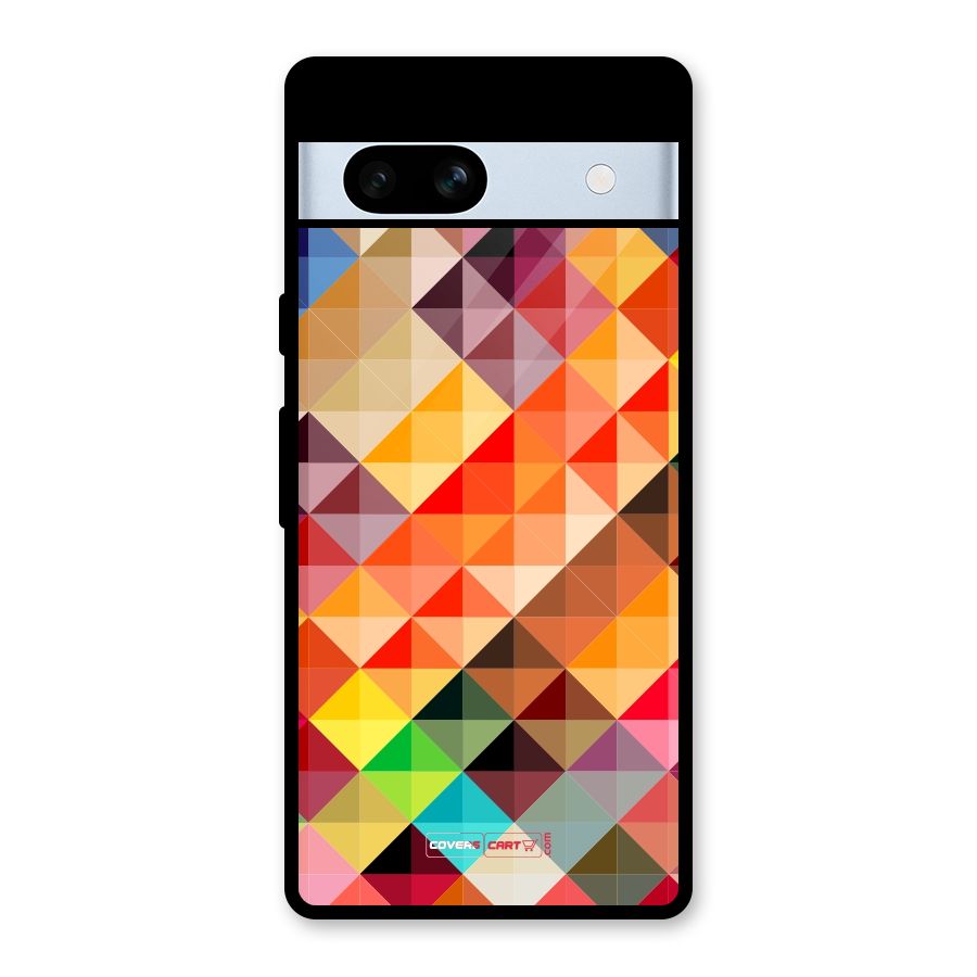 Colorful Cubes Glass Back Case for Google Pixel 7a