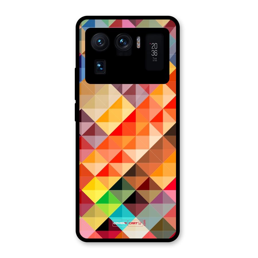 Colorful Cubes Glass Back Case for Mi 11 Ultra