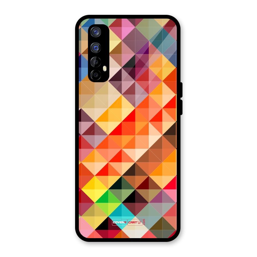 Colorful Cubes Glass Back Case for Realme 7