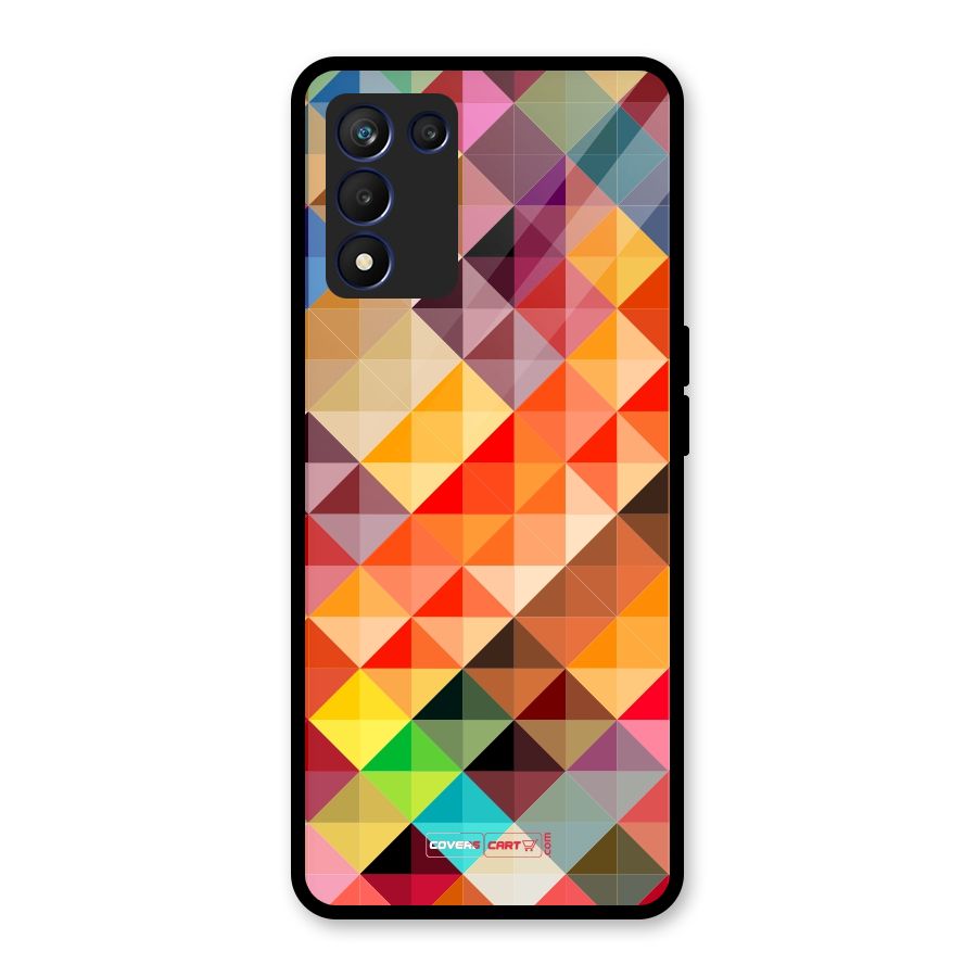 Colorful Cubes Glass Back Case for Realme 9 5G Speed