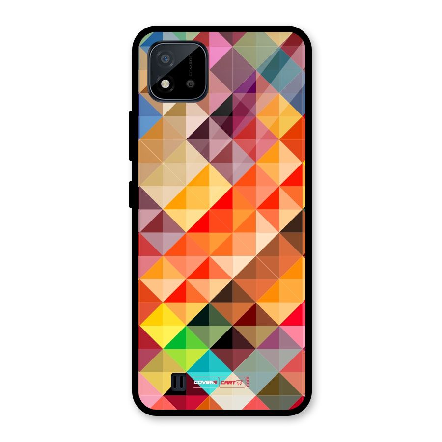 Colorful Cubes Glass Back Case for Realme C11 2021