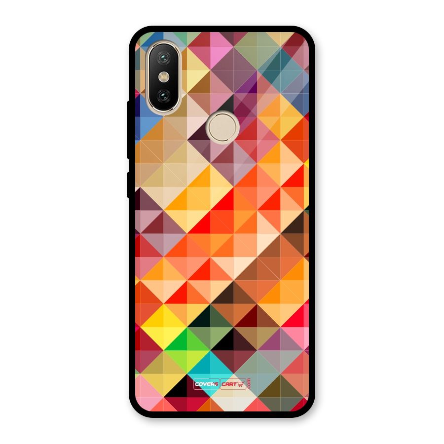 Colorful Cubes Glass Back Case for Redmi A2