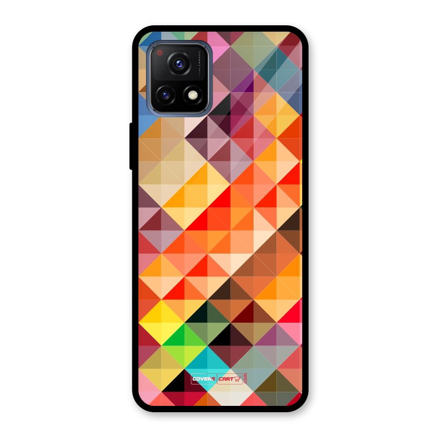 Colorful Cubes Glass Back Case for Vivo Y72 5G