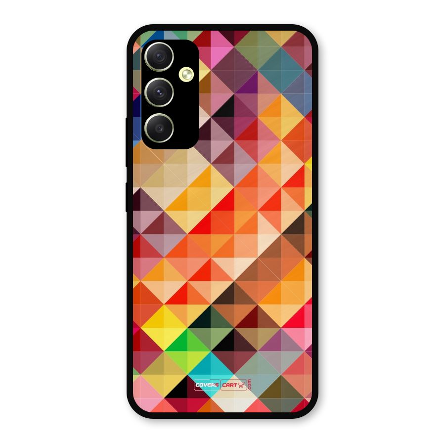 Colorful Cubes Metal Back Case for Galaxy A34