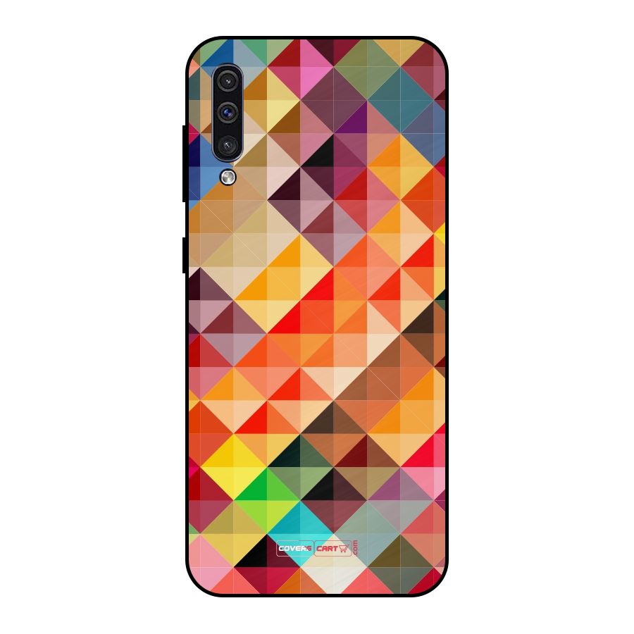 Colorful Cubes Metal Back Case for Galaxy A50
