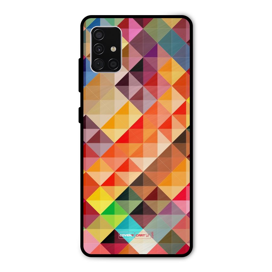 Colorful Cubes Metal Back Case for Galaxy A51