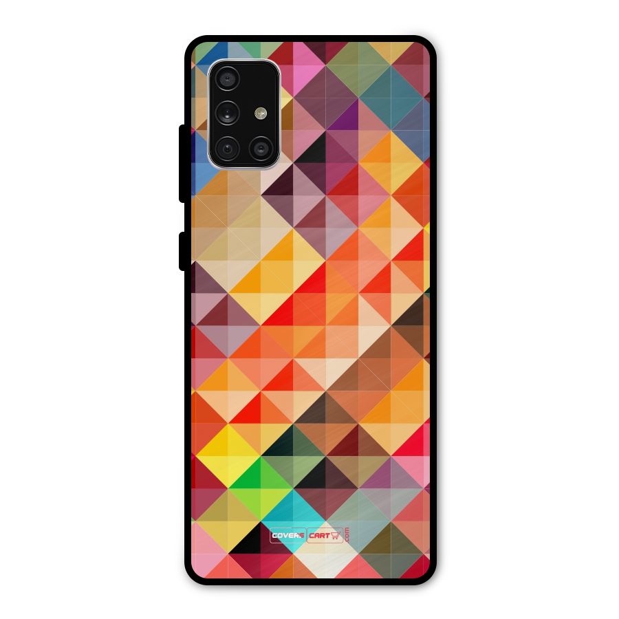 Colorful Cubes Metal Back Case for Galaxy A71
