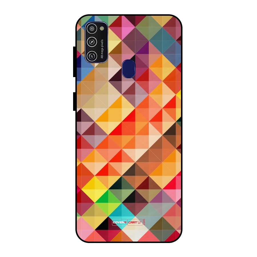 Colorful Cubes Metal Back Case for Galaxy M30s
