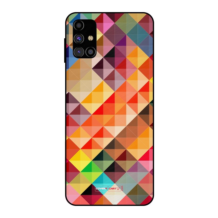 Colorful Cubes Metal Back Case for Galaxy M31s