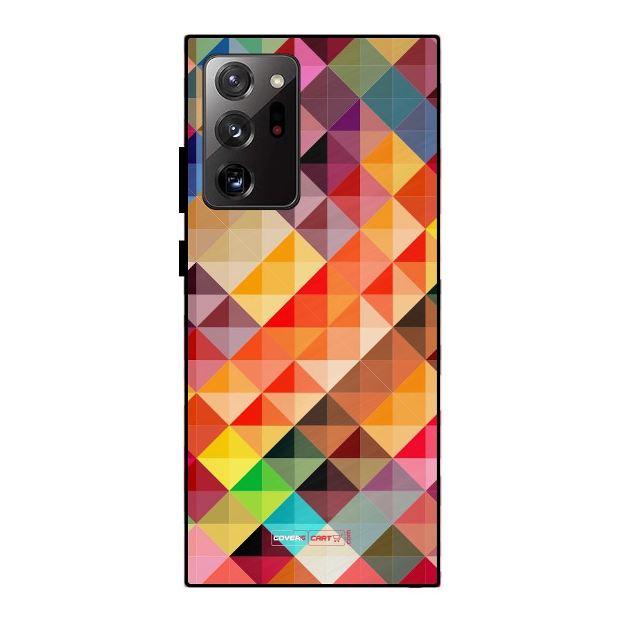 Colorful Cubes Metal Back Case for Galaxy Note 20 Ultra