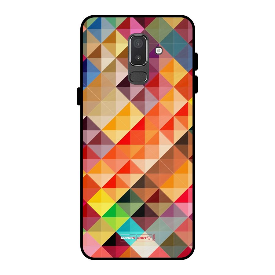 Colorful Cubes Metal Back Case for Galaxy On8 (2018)