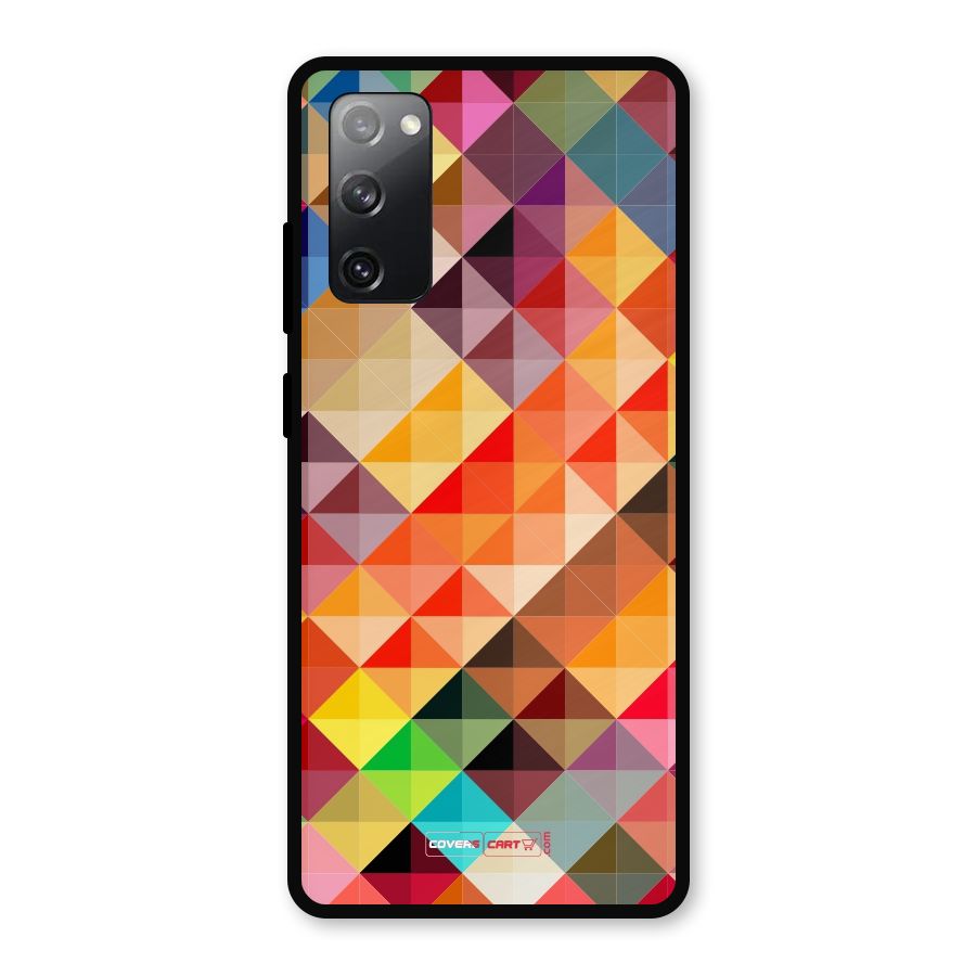Colorful Cubes Metal Back Case for Galaxy S20 FE