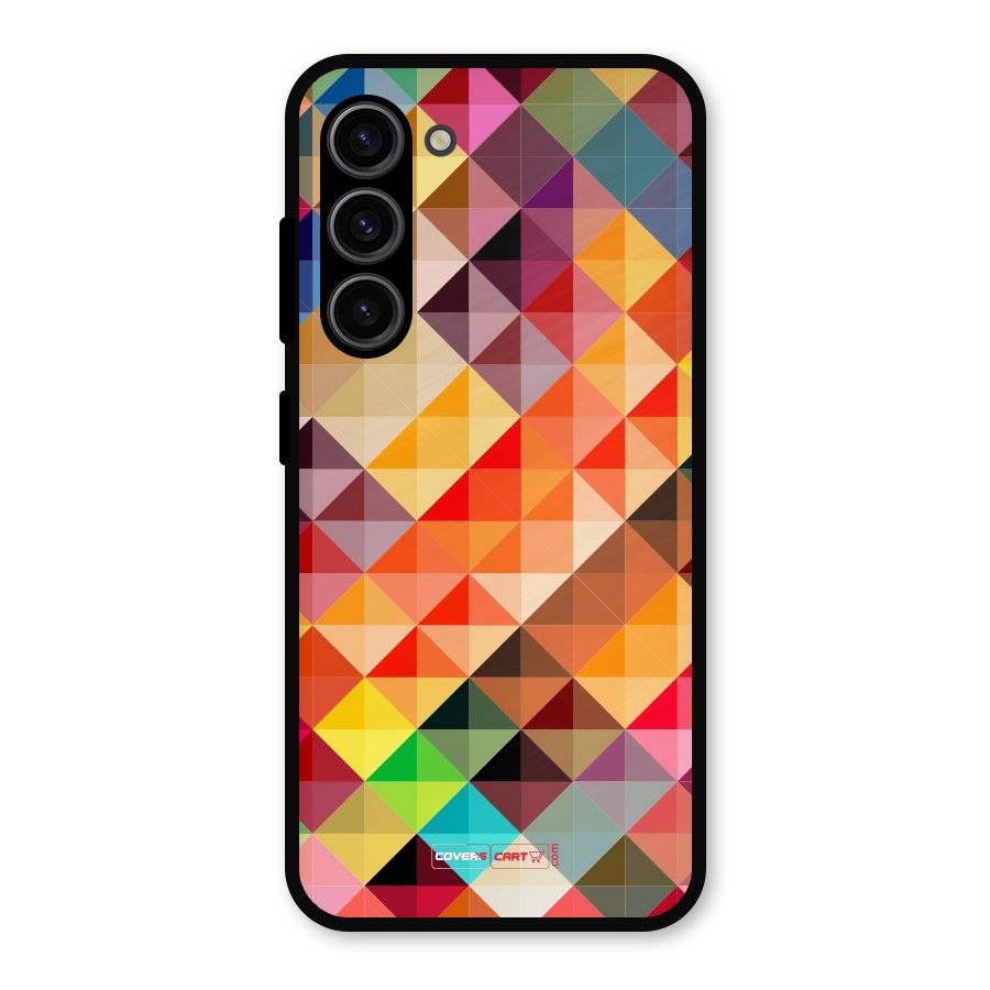 Colorful Cubes Metal Back Case for Galaxy S23