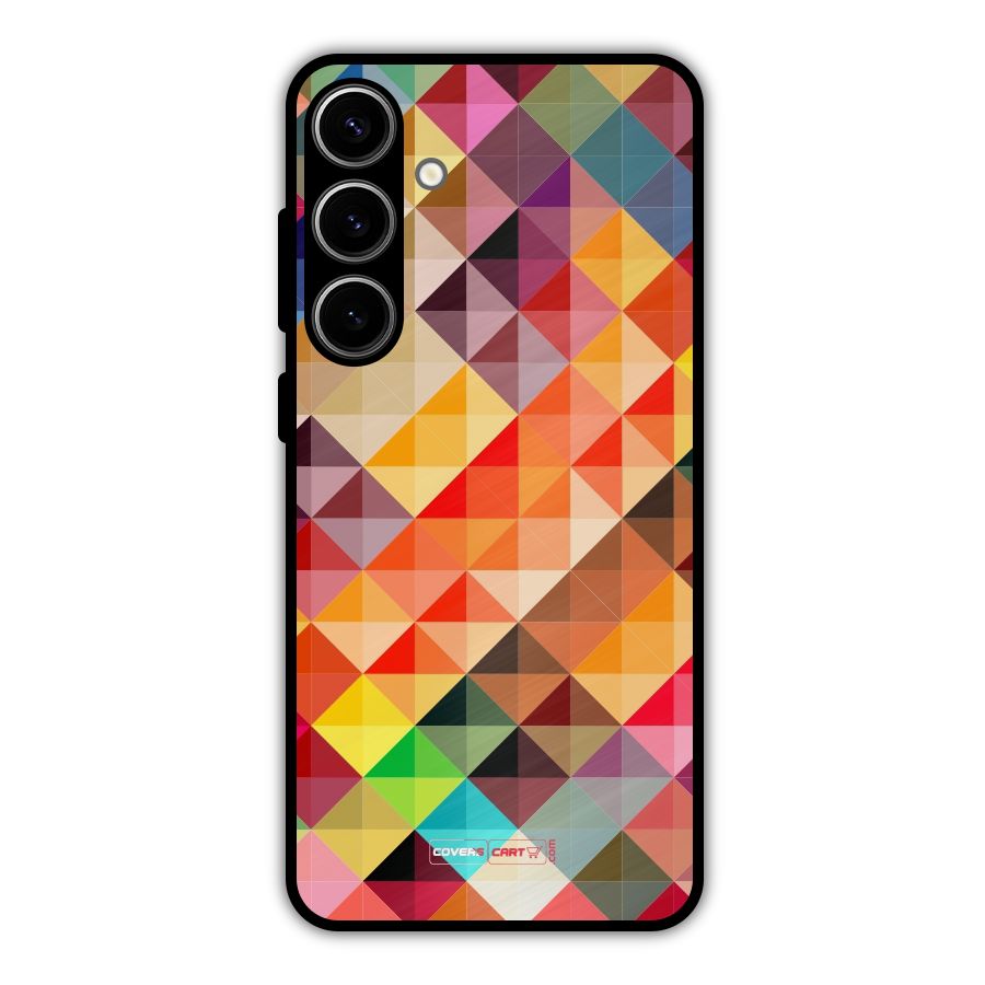 Colorful Cubes Metal Back Case for Galaxy S24 Plus