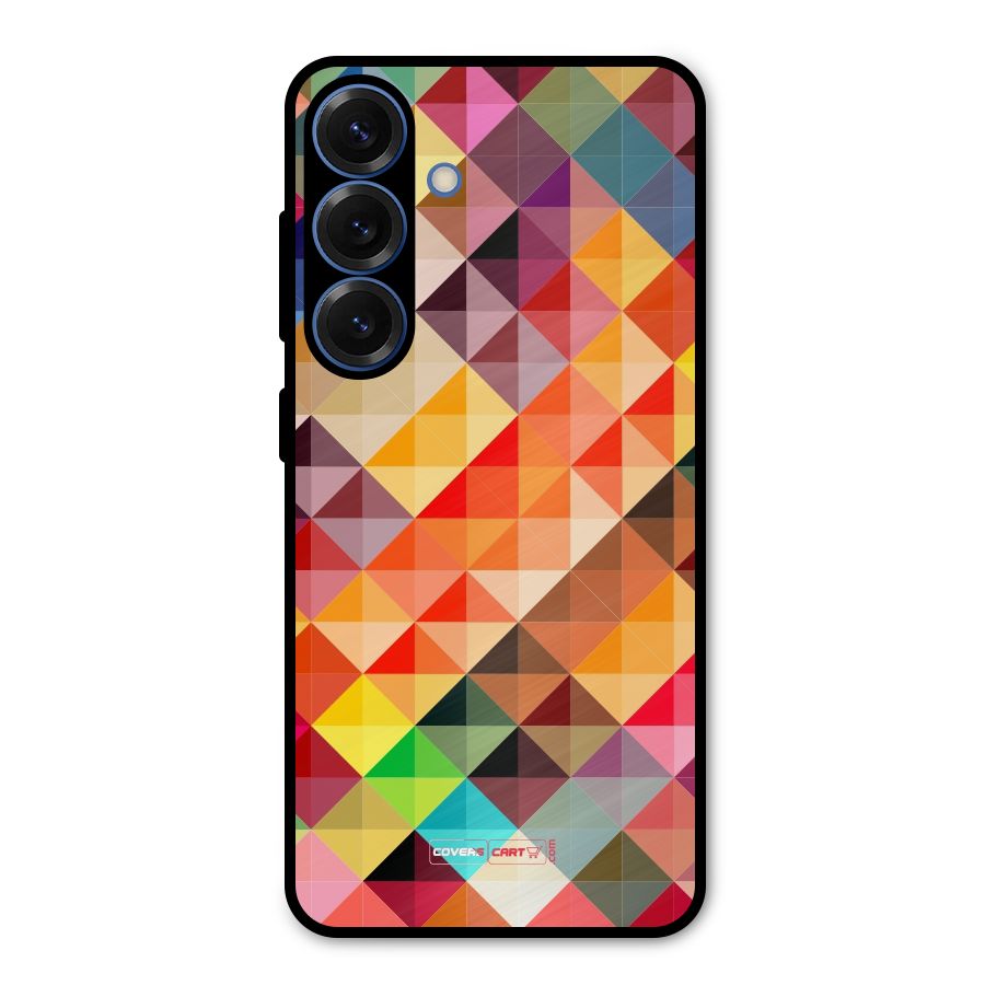 Colorful Cubes Metal Back Case for Galaxy S25