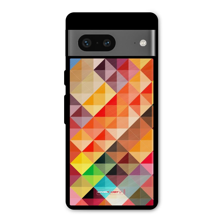 Colorful Cubes Metal Back Case for Google Pixel 7