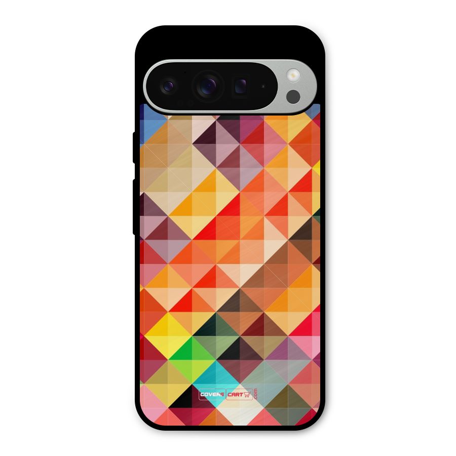 Colorful Cubes Metal Back Case for Google Pixel 9 Pro XL