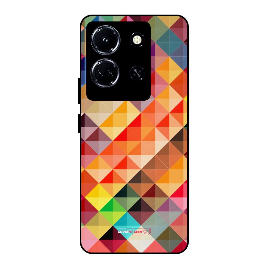 Colorful Cubes Metal Back Case for Infinix Note 30 5G