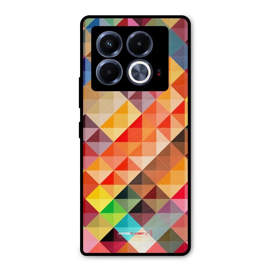 Colorful Cubes Metal Back Case for Infinix Note 40 5G