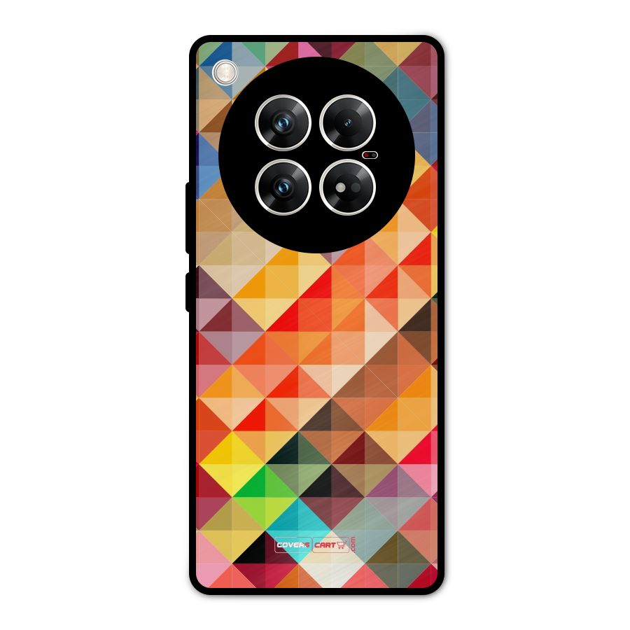 Colorful Cubes Metal Back Case for Infinix Zero 40 5G