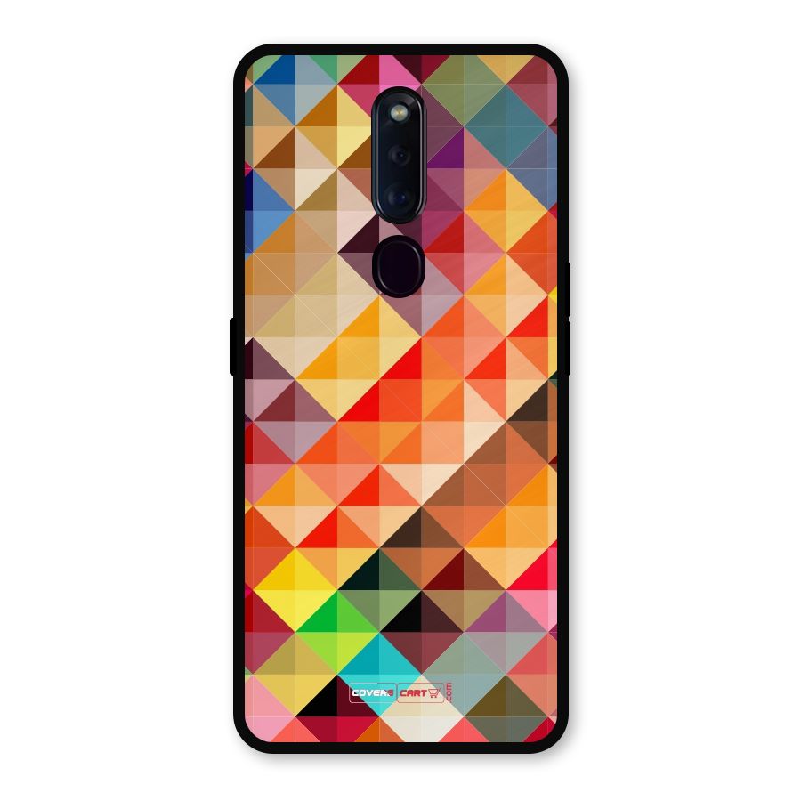 Colorful Cubes Metal Back Case for Oppo F11 Pro