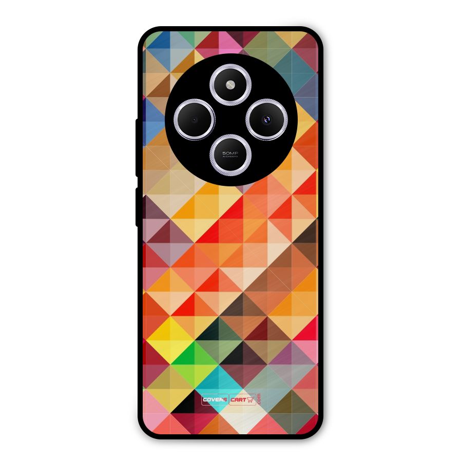 Colorful Cubes Metal Back Case for Poco C75 5G