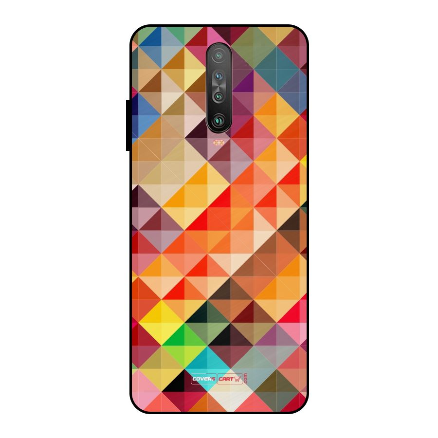 Colorful Cubes Metal Back Case for Poco X2
