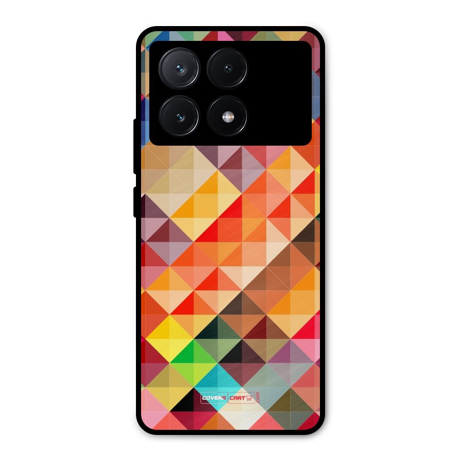 Colorful Cubes Metal Back Case for Poco X6 Pro