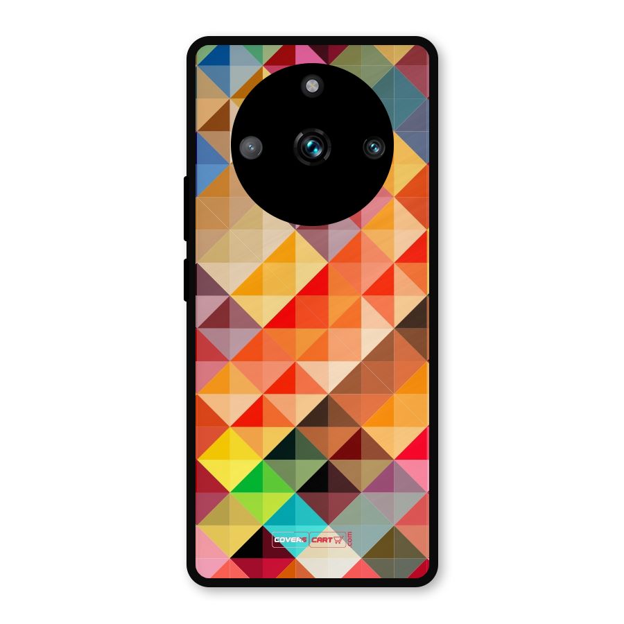 Colorful Cubes Metal Back Case for Realme 11 Pro Plus