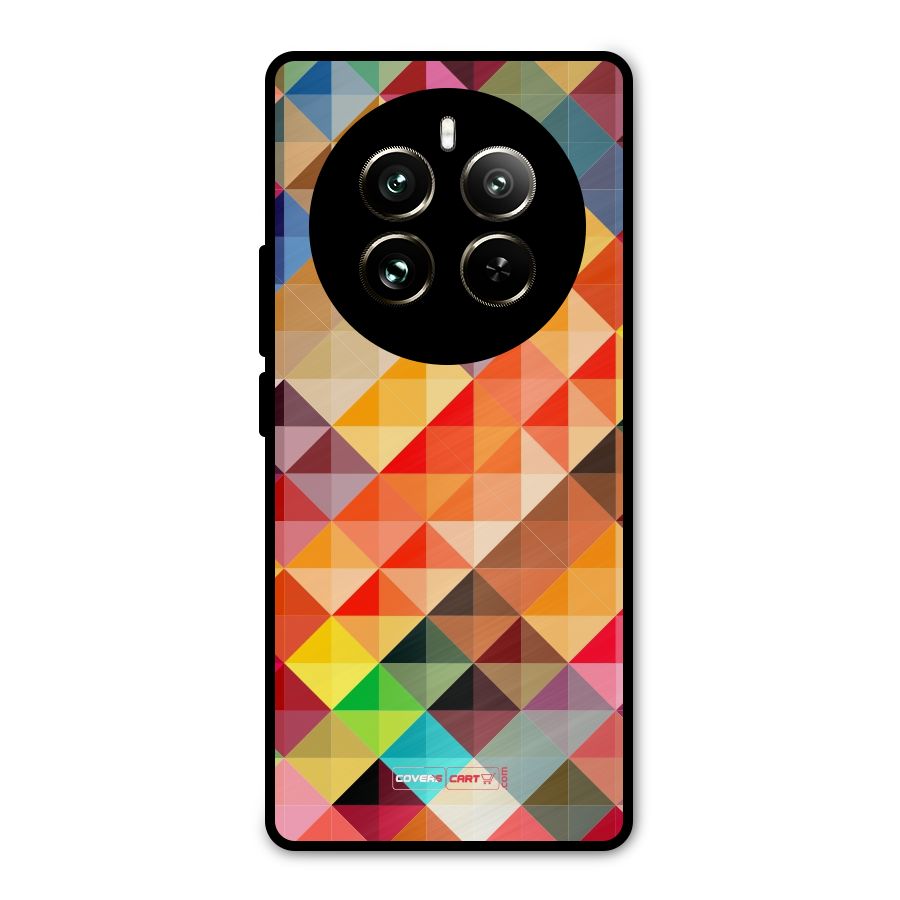 Colorful Cubes Metal Back Case for Realme 12 Pro