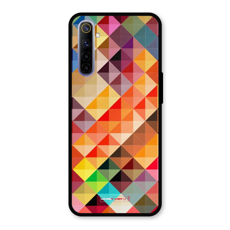 Colorful Cubes Metal Back Case for Realme 6i